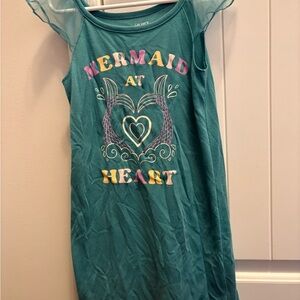 Carter's Teal Dress with Colorful Mermaid Design